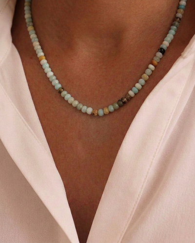 Collier Amazonite grise