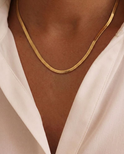 Collier serpent doré